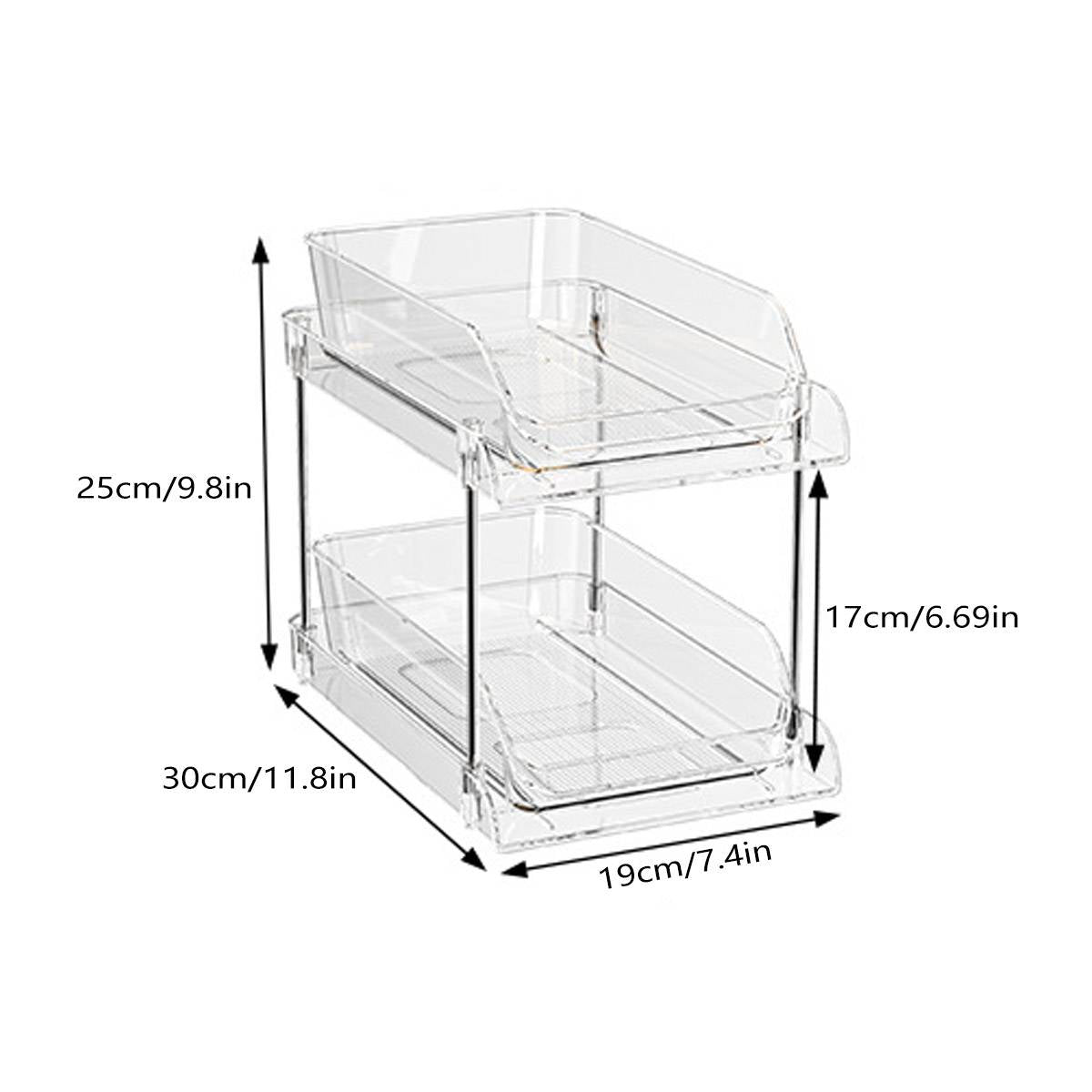 2-Tier CD DVD Storage Rack Desktop Vinyl Records