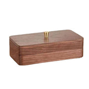 Double-Layer Wooden Jewelry Storage Box Dustproof Lid