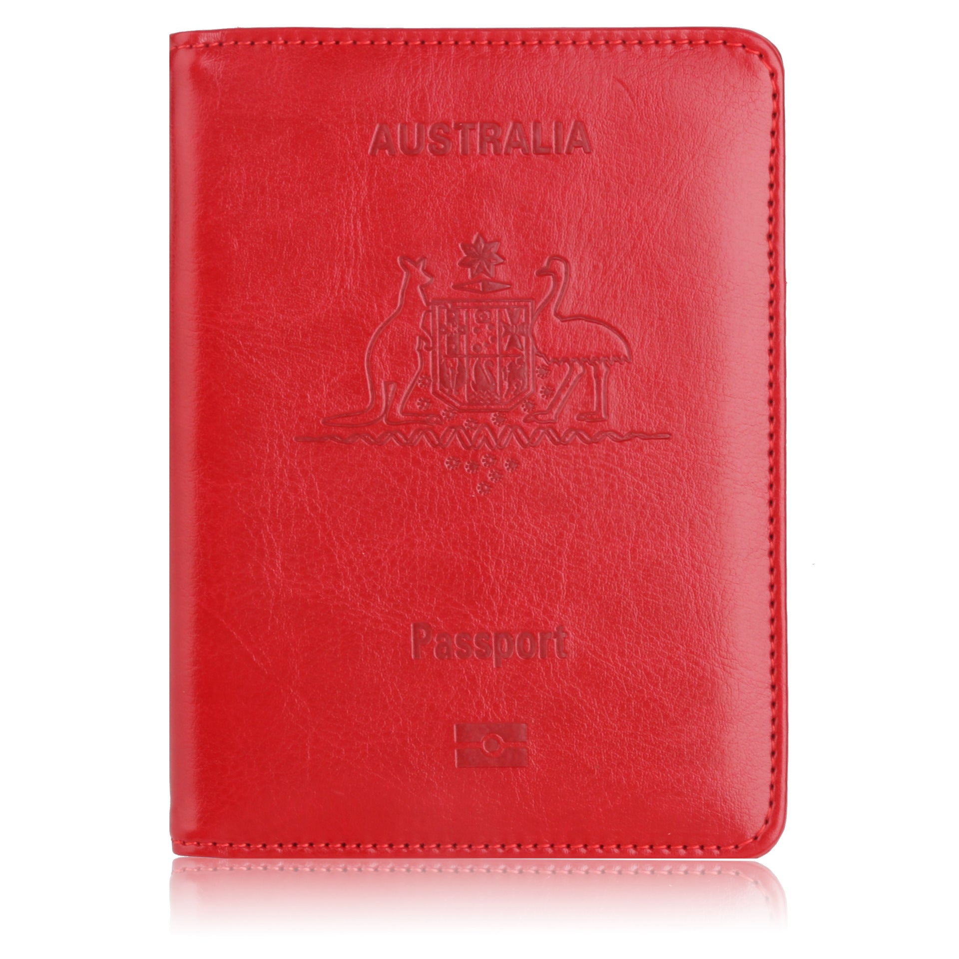 Slim Synthetic Leather RFID Passport Wallet