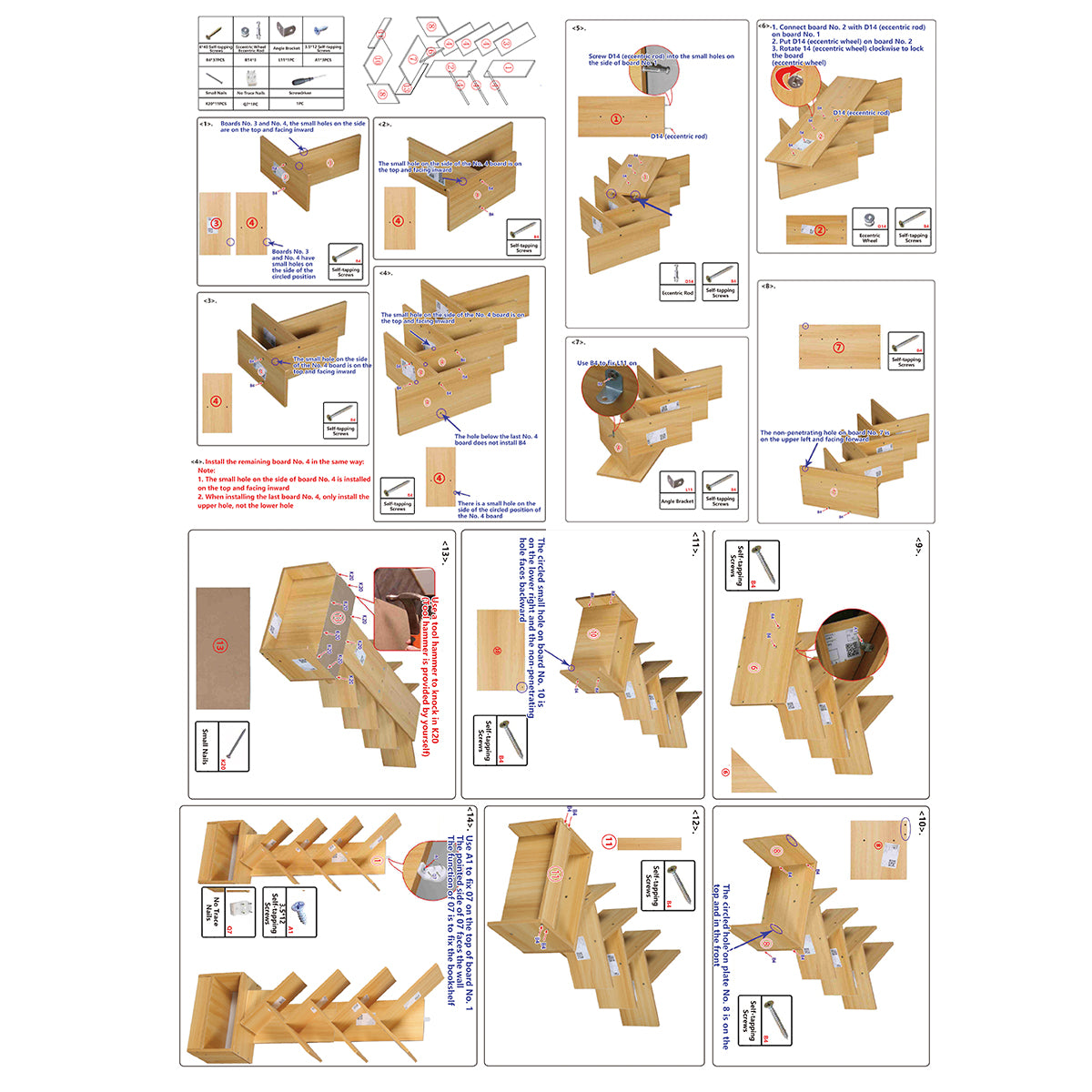 8-Shelf Tree Bookshelf with Modern Wood Design