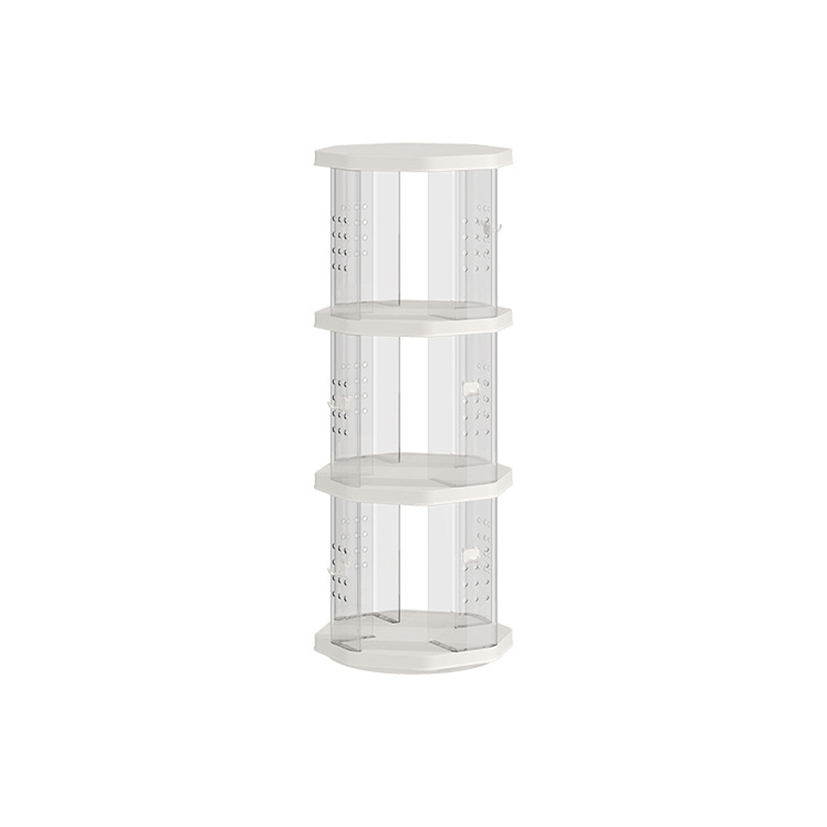 Floor Standing Rotating Bookshelf Clear Panels
