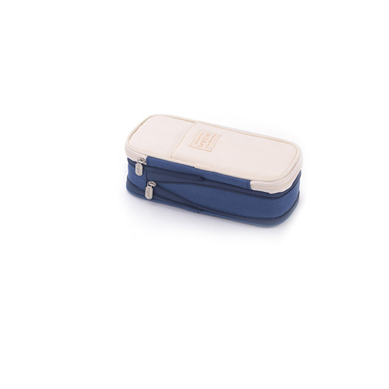 Zipper Pencil Case Expandable Storage Multi Pocket