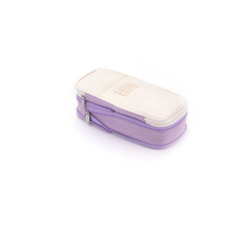 Zipper Pencil Case Expandable Storage Multi Pocket