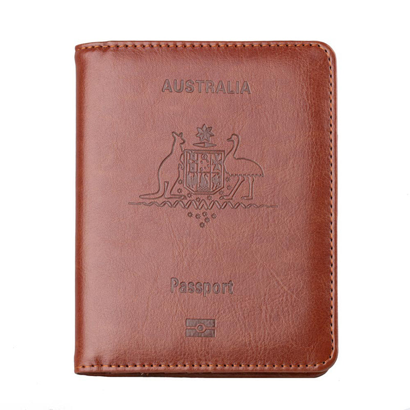 Slim Synthetic Leather RFID Passport Wallet