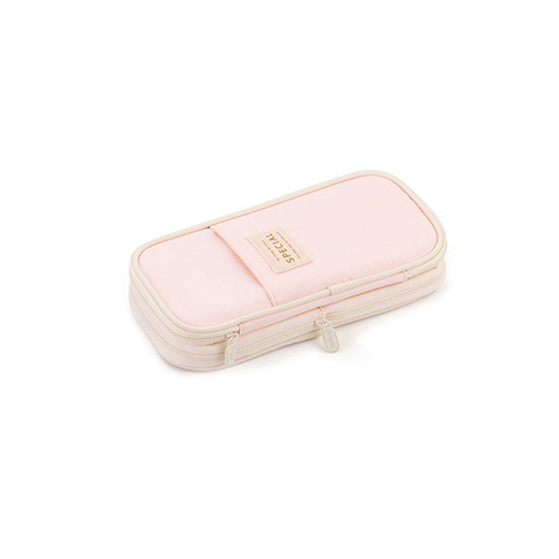 Zipper Pencil Case Expandable Storage Multi Pocket