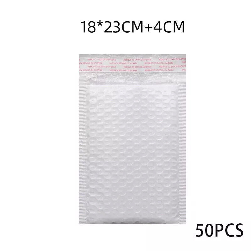 25–100 Pcs Poly Bubble Mailer Envelopes White Padded Bags