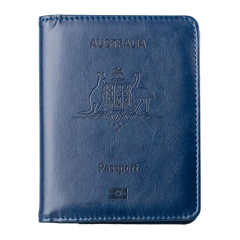 Slim Synthetic Leather RFID Passport Wallet