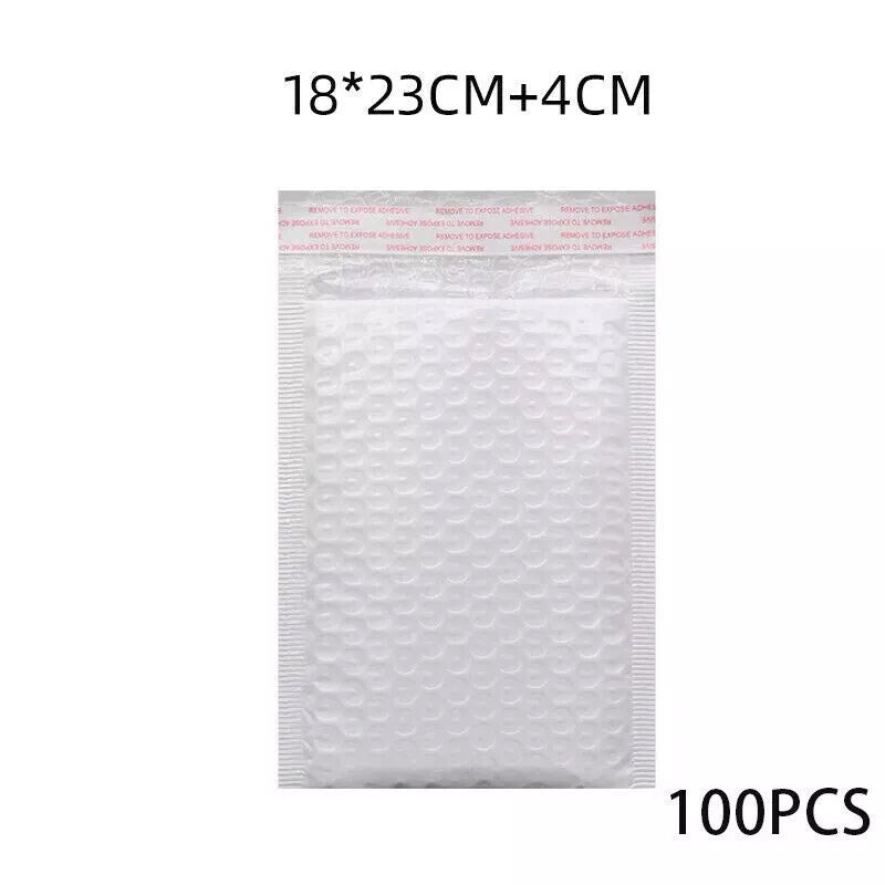 25–100 Pcs Poly Bubble Mailer Envelopes White Padded Bags