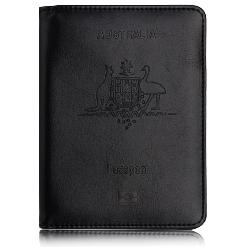 Slim Synthetic Leather RFID Passport Wallet
