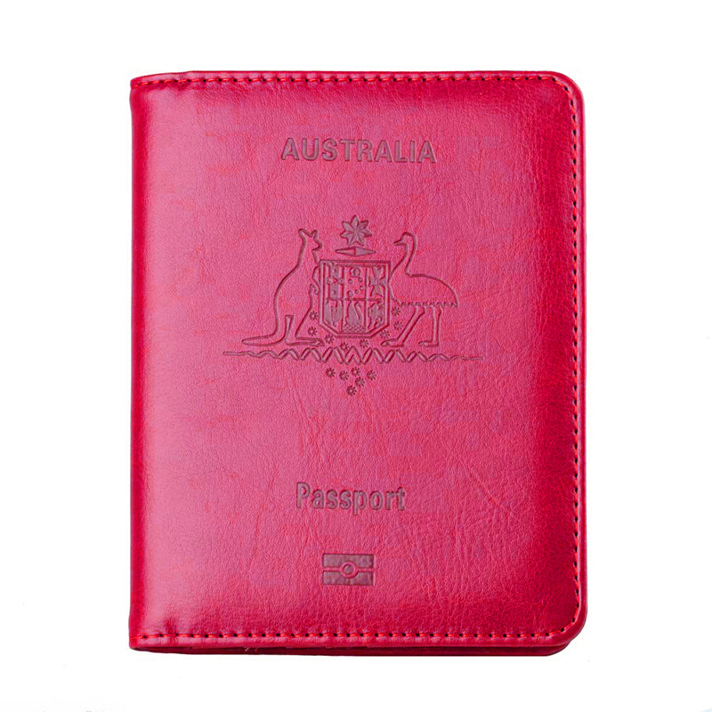 Slim Synthetic Leather RFID Passport Wallet