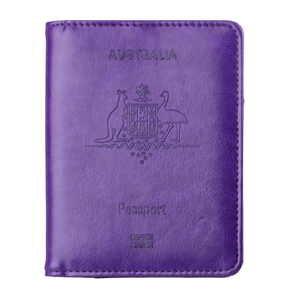 Slim Synthetic Leather RFID Passport Wallet